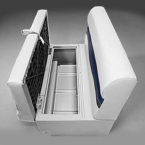 Vista 2 de DeckMate Completo 90" Classic Pontoon Asiento Trasero Grupo (CRG90) Gris, Azul y Carbón