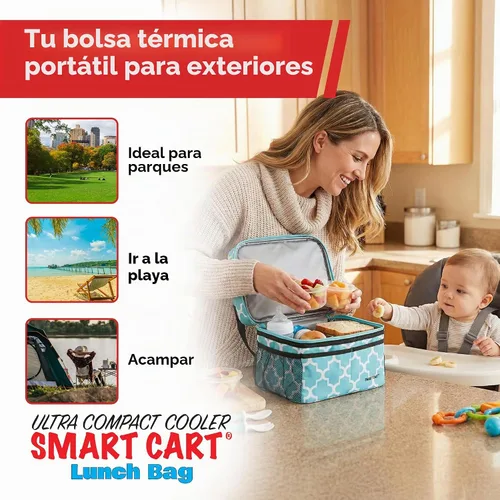 Vista 4 de dbest products - Nevera tipo lonchera y carrito inteligente ultra compacta, con aislamiento, para mujer y hombre, accesorios de campamento