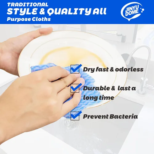Vista 7 de Handi Wipes - Paños reutilizables, rollo de toalla de limpieza de cocina desechable azul, paño en J resistente, 100