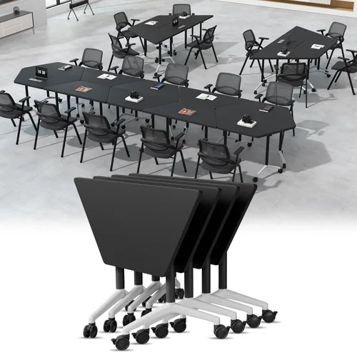Vista 25 de 4 Pack Folding Conference Tables,47.2" Mobile Training Tables Morandi