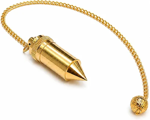 Vista 4 de Jet Authentic 4 Isis - Juego de péndulo de metal con cadena para meditación, radiestesia y prácticas espirituales Colección de péndulo