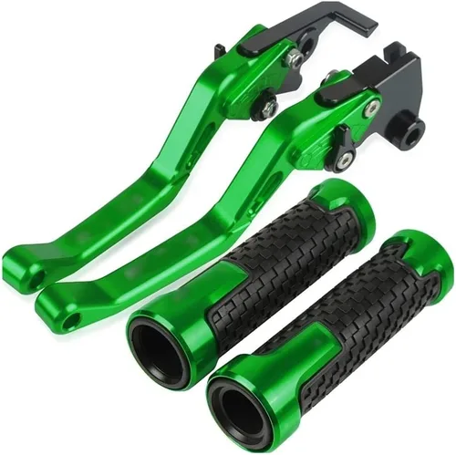 Vista 11 de DOUKI for Kawasaki for VERSYS-X250 2017 2018 2019 2020 2021 Motorcycle Handlebar Adjustable Brake Clutch Levers Grips Handle Lever (Color : Black)
