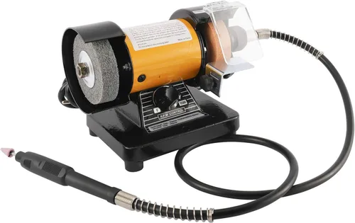 Vista 2 de Pulidora multiusos de 3 pulgadas con eje flexible de 31 pulgadas de largo y accesorios, marcación de velocidad variable 0-10000 RPM, motor