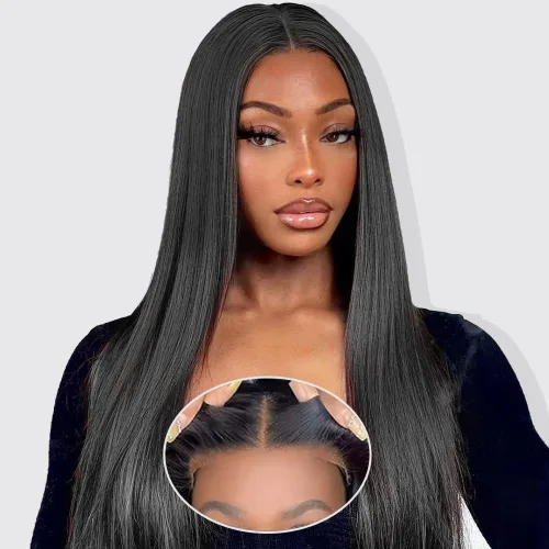 Vista 13 de Pelucas de cabello humano con cierre de encaje HD de 16 pulgadas, 5 x 5, pelucas de cabello humano sin pegamento listas para usar, pelucas