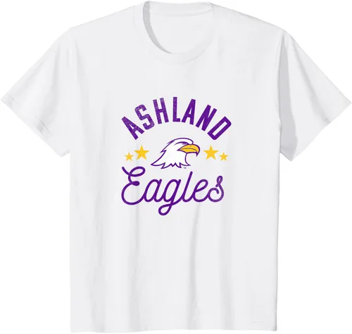 Vista 4 de Ashland University Camiseta con logotipo de Eagles, Gris