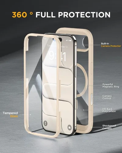 Vista 397 de Miracase Serie de vidrio para iPhone 11 de 6.1 pulgadas, funda protectora de cuerpo completo resistente mejorada con protector de pantalla de vidrio