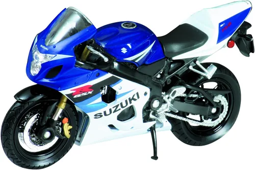 Vista 2 de Welly Die Cast Motocicleta Azul Suzuki GSX-R750, escala 1:18