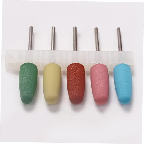 Vista 2 de 10 piezas de pulidor de uñas de salón de manicura suministros de arte de uñas brocas de goma brocas de lijado de uñas brocas de manicura brocas