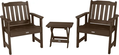 Vista 10 de Highwood AD-KITCHGL1-BKE Lehigh (2) sillas de jardín con mesa auxiliar plegable, color negro