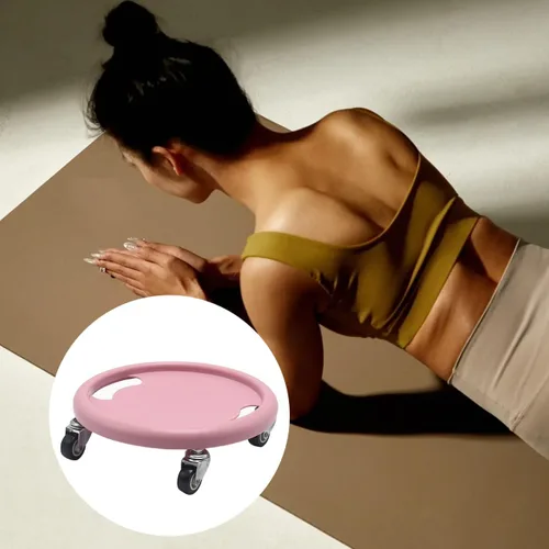 Vista 9 de Rodillo de abdominales, equipo de ejercicio abdominal con 4 rodillos, llave de cortesía para rueda abdominal, tablero giratorio de 360 grados, rueda