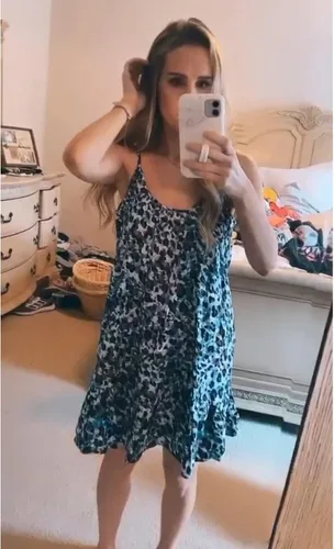Vista 4 de COLOWANA Vestido corto con tirantes delgados para mujer cuello en V estampado floral bohemio casual verano playa con bolsillos
