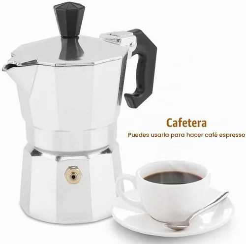 Vista 9 de Agatige - Cafetera Moka de 1 taza de 1 taza, cafetera de aluminio para estufa, cafetera de café percolador para el hogar, camping, oficina, café