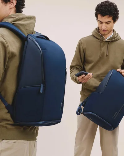 Vista 7 de Mochila Troubadour Pioneer 3.0, Azul marino, Moderno