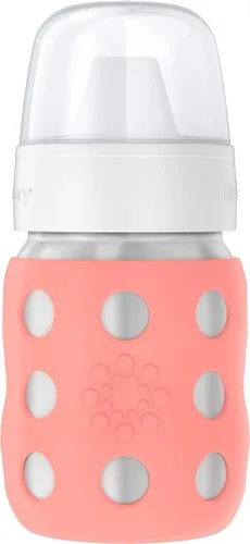 Vista 14 de Lifefactory Biberón de cuello ancho aislado al vacío de acero inoxidable de 8 onzas con pezón etapa 2 (3-6 meses) melón (LS2211WCA4)
