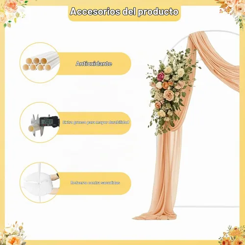 Vista 4 de Kit de arco de globos ligero desmontable de PVC de 5.2 pies