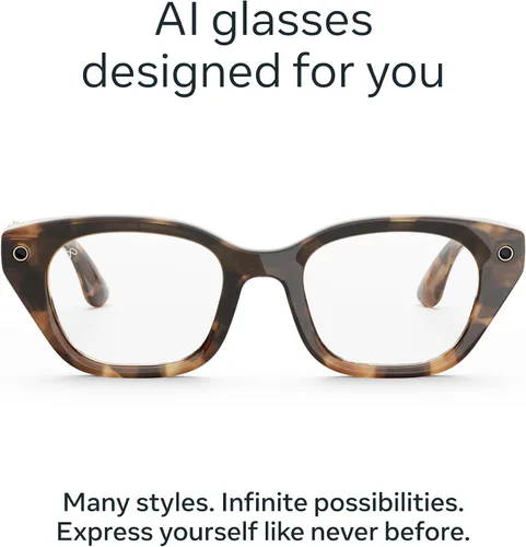 Vista 2 de Meta Glasses, Capri AI Glasses Espresso Tortoise / Transparente
