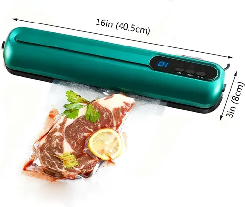 Vista 7 de Sellador al vacío de cocina inteligente, sellador automático de conservación de alimentos, modos seco/húmedo, sellador al vacío para frescura