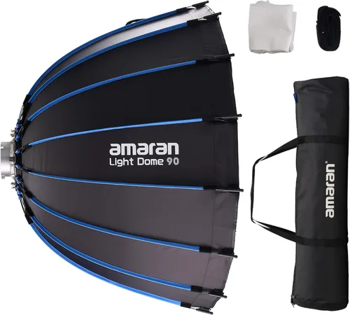 Vista 8 de Aputure Light Dome Amaran Softbox 60cm (2ft) Circular Bowens Mount con rejilla de panal
