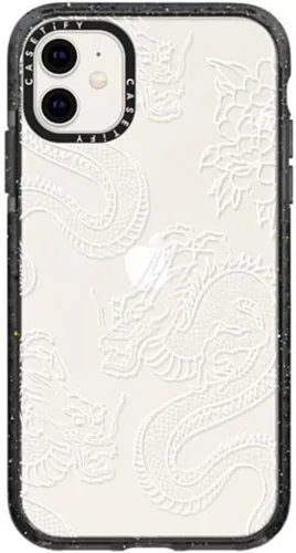 Vista 39 de Funda Impact de CASETiFY para iPhone 11 - Tiempo A Solas de Esther Kim - Negro Claro