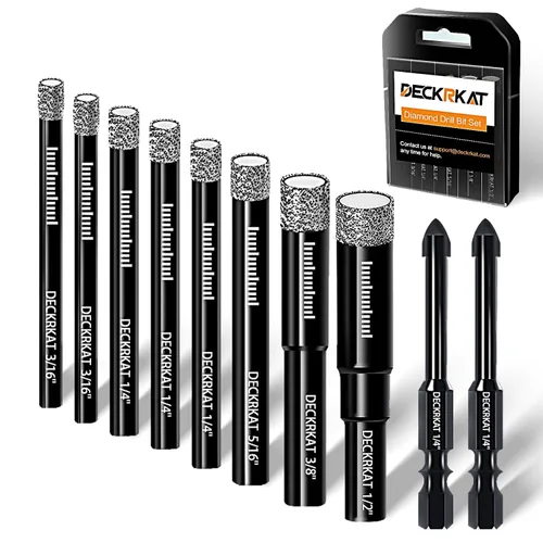 Vista 17 de 3 paquetes de brocas de diamante seco de 5/8" 14mm con soldadura al vacío, sierras de agujero de diamante para azulejos de granito, cerámica