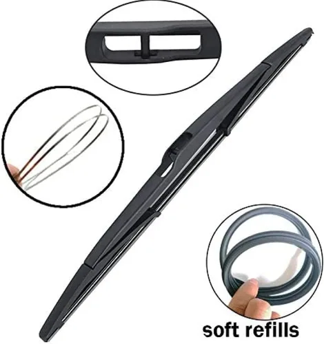 Vista 4 de Juego de limpiaparabrisas trasero, compatible con Peugeot 207 Hatchback 2006-2014 de 16 pulgadas y repuesto de brazo
