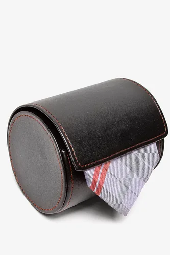 Vista 5 de Black Tie - Estuche de viaje en rollo, regalo perfecto para negocios, corbata de piel sintética vegana, funda de almacenamiento antiarrugas, Negro