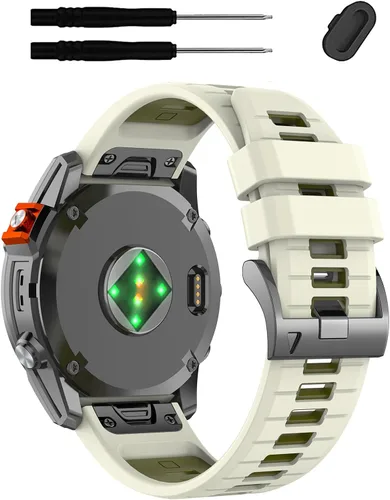 Vista 12 de Correa de reloj QuickFit de silicona de 1.024 in para Garmin Fenix 9/8 Paquete de 3 1