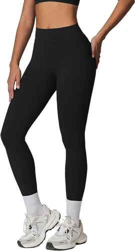 Vista 3 de Leggings con levantamiento de glúteos para mujer, sin costuras, de cintura alta, pantalones de yoga, leggings fruncidos