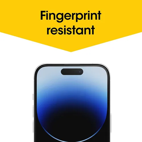 Vista 4 de OtterBox Amplify Glass Series - Protector de pantalla para iPhone 14 Pro Max (solamente), embalaje no minorista, transparente