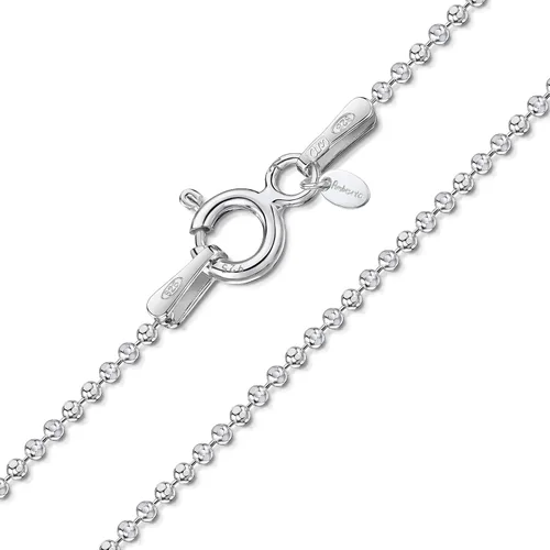 Vista 8 de Amberta Collar de cadena de plata de ley 925 para niños (14 pulgadas - 4 a 12 años)