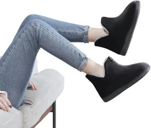 Vista 5 de Pantuflas para hombre y mujer, con forro de piel cálida, espuma viscoelástica, para invierno, para casa