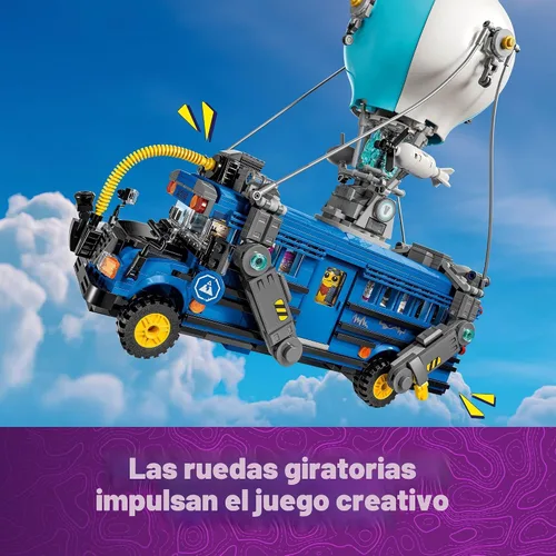 Vista 3 de LEGO Fortnite - Juguete de construcción de autobús de batalla – Juguete coleccionable de Fortnite para niños y niñas, a partir de 10 años – Juego