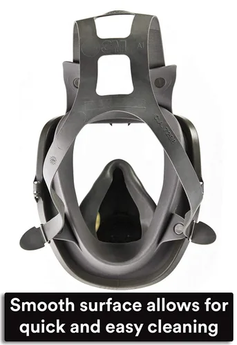 Vista 7 de 3M Safety 142-6800 - Respirador reutilizable de mascarilla completa, color gris, mediano