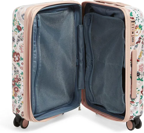 Vista 3 de Vera Bradley Maleta rígida para mujer, Prairie Paisley, Maleta rígida con ruedas