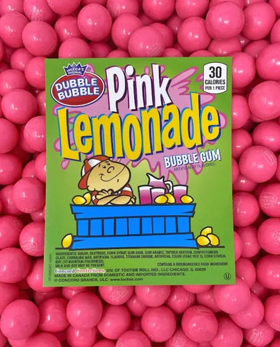 Vista 2 de SweetGourmet Bolas de goma de mascar de limonada rosa 1.5 libras
