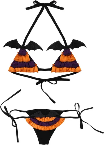 Vista 5 de TSSOE - Conjunto de lencería de bikini para mujer, talla única