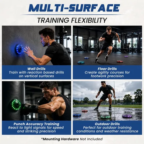 Vista 5 de Reflexx RLT 2.1 Reaction Training Lights – Improve Reaction Time, Coordination & Focus – Adjustable Speed, Random Mode, Brightness & Sound Control