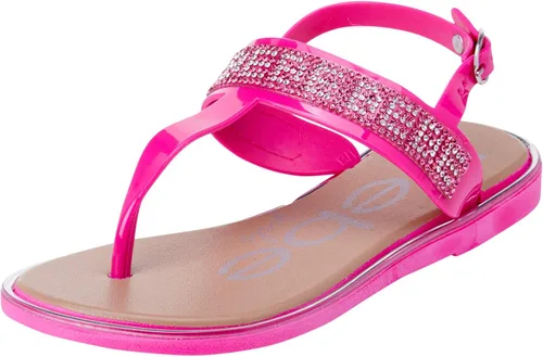 Vista 2 de bebe Sandalias para niñas Sandalias de piel sintética con tachuelas de diamantes de imitación con correas en el talón (niño pequeñoniño grande)