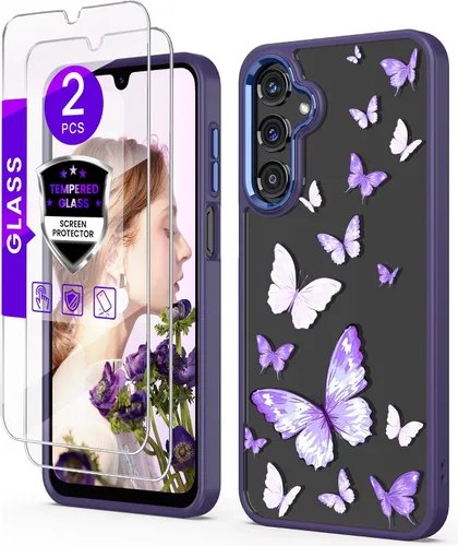 Vista 14 de Carcasa para Samsung Galaxy A14, diseño de flores transparentes