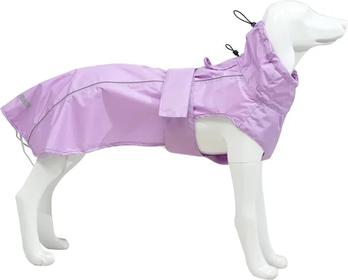 Vista 14 de Chubasquero ajustable impermeable para perros, chaqueta de lluvia ligera para mascotas para cachorros con tira reflectante para perros pequeños