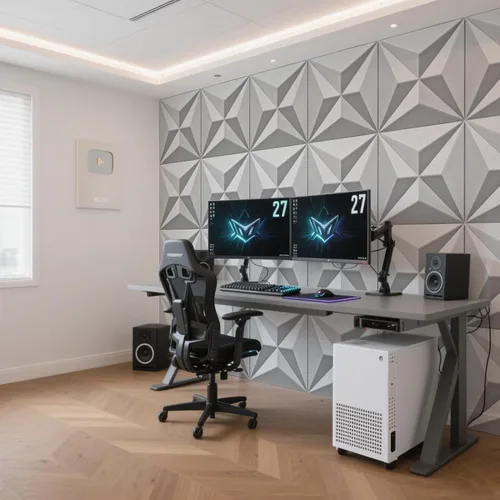 Vista 8 de Art3dwallpanels Paneles acústicos de 24 x 24 pulgadas, paquete de 6 paneles de pared insonorizados que amortiguan el sonido, paneles absorbentes