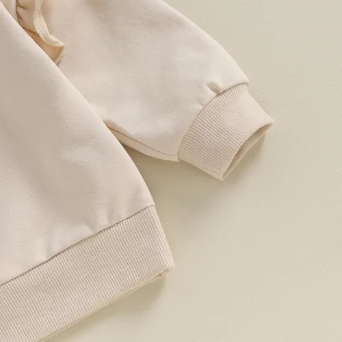 Vista 42 de Sudadera unisex de algodón de color sólido para bebé, camiseta de manga larga con cuello redondo
