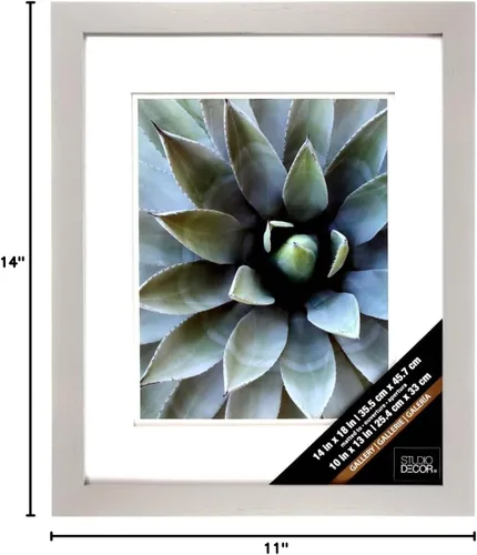 Vista 4 de Studio Décor® - Marco de pared gris con paspartú doble