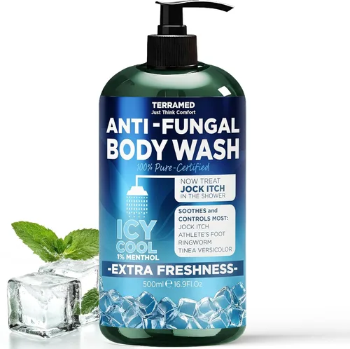 Vista 11 de Gel de baño antifúngico con aceite de árbol de té y aceite de limón Jabón antifúngico de 1% tolnafato ayuda a combatir la tiña, la picazón fornal