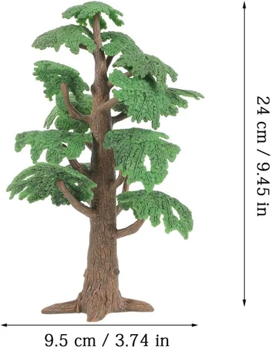 Vista 3 de Toyvian Modelo de árboles ciprés, árbol artificial en miniatura, plantas falsas, árboles de tren para mesas de arena, decoración de escenas