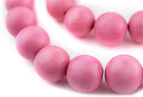 Vista 150 de TheBeadChest: cuentas de madera redondas naturales de 0.315 pulgadas, cuentas de madera sueltas espaciadoras para fabricar joyas, 4 tamaños