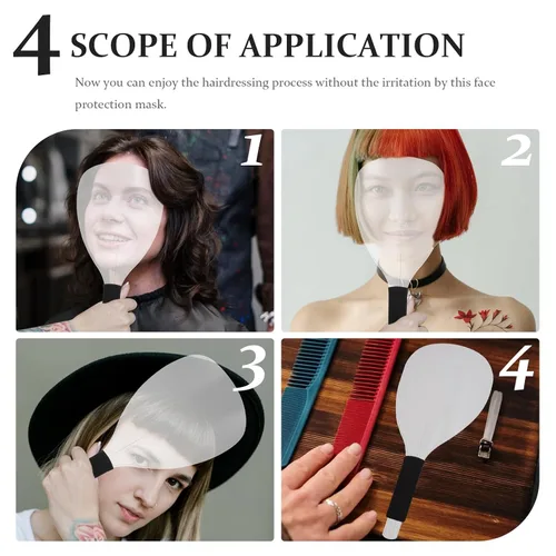 Vista 3 de 4 Pcs Hair Spray Eye Shield, Plastic Hairspray Face Protector Guard