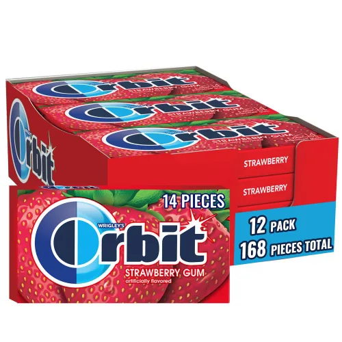 Vista 11 de ORBIT Bubblemint - Caja a granel de goma de mascar de menta envuelta individualmente, sin azúcar, 168 unidades (paquete de 2)
