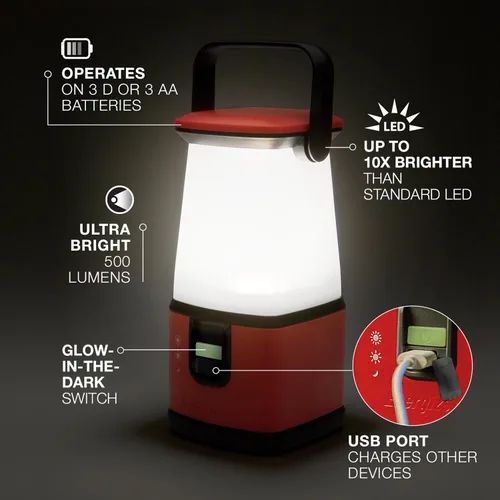 Vista 2 de ENERGIZER WeatheReady Linterna LED para Acampar PRO-360, Luz de Carpa Resistente al Agua IPX4, Linternas Ultra Brillantes a Batería para Acampar