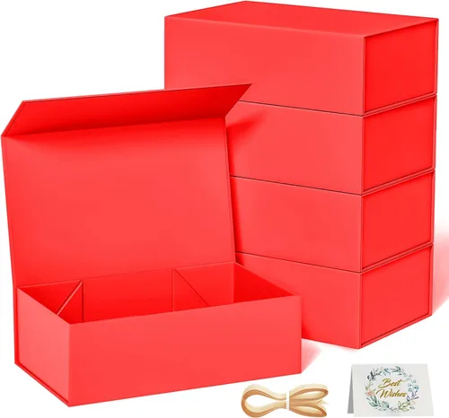 Vista 11 de RYDDOY Caja de Regalo Negra, 9.5x6x3'' Cajas de Regalo para Regalos con Tapas Cierre Magnético Rectangular Plegable para Caja de Propuesta